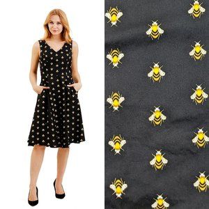 Eva Rose Honey Buzz Swing Dress in Black